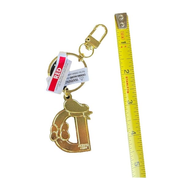 Disney Parks Daisy Duck Letter D, Metal Keychain Bag Charm 3” NWT - Picture 2 of 2